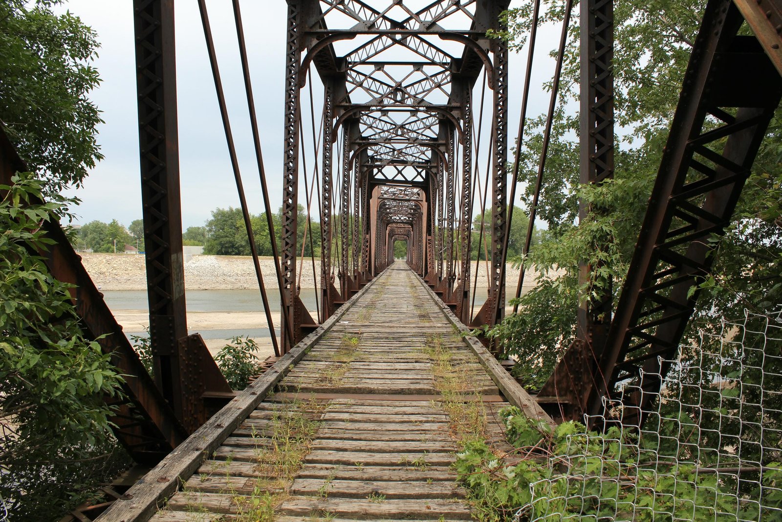 Inside west span (span #4), looking east